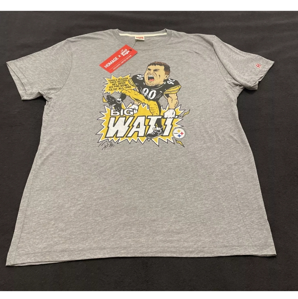 Mens Homage X Giant Eagle Limited Edition Pittsburgh Steelers TJ Watt  T Shirt L
